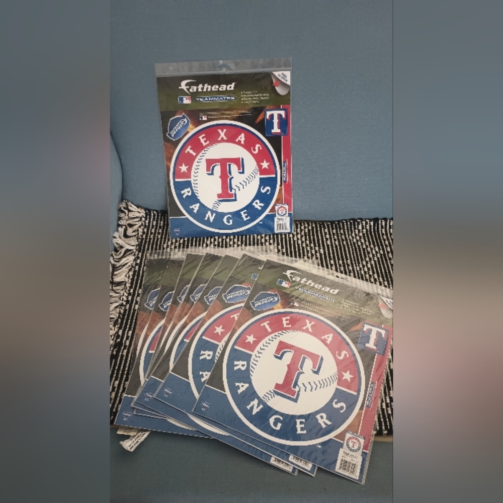 Texas Rangers (Bundle Of 8 Packs) 11X11 Removable And Reusable Wall Decal New